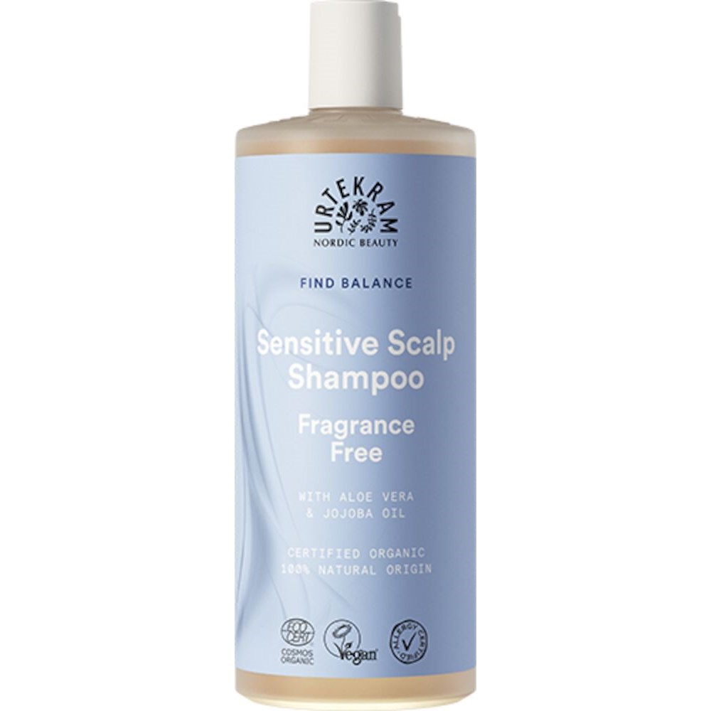 Läs mer om Urtekram Find Balance Sensitive Scalp Fragrance Free Shampoo 500 ml
