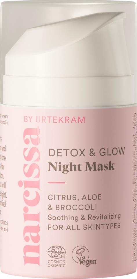 Urtekram Narcissa Detox Glow Night Mask 50 ml
