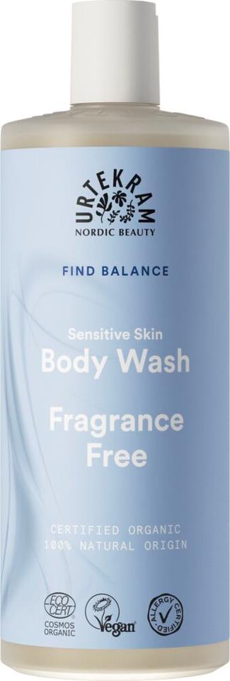 Urtekram Nordic Beauty Fragrance Free Body Wash 500 ml