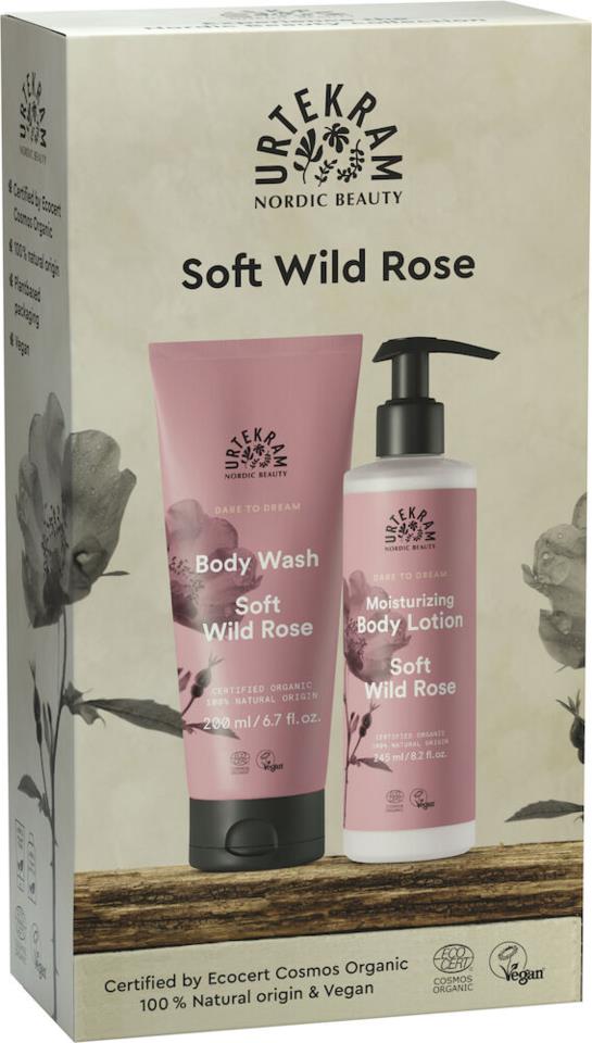 Urtekram Nordic Beauty Giftbox Soft Wild Rose Body Care 2pcs