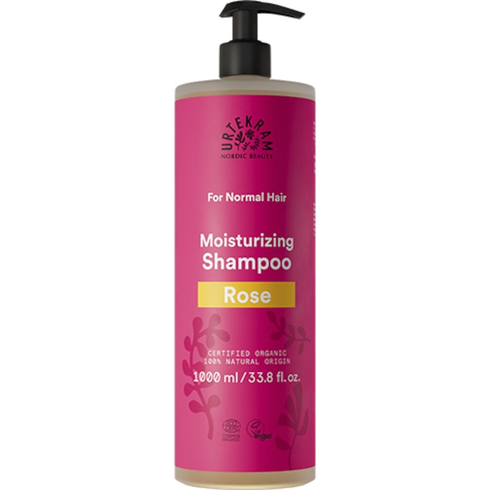 Bilde av Urtekram Rose For Normal Hair Moisturizing Shampoo 1000 Ml