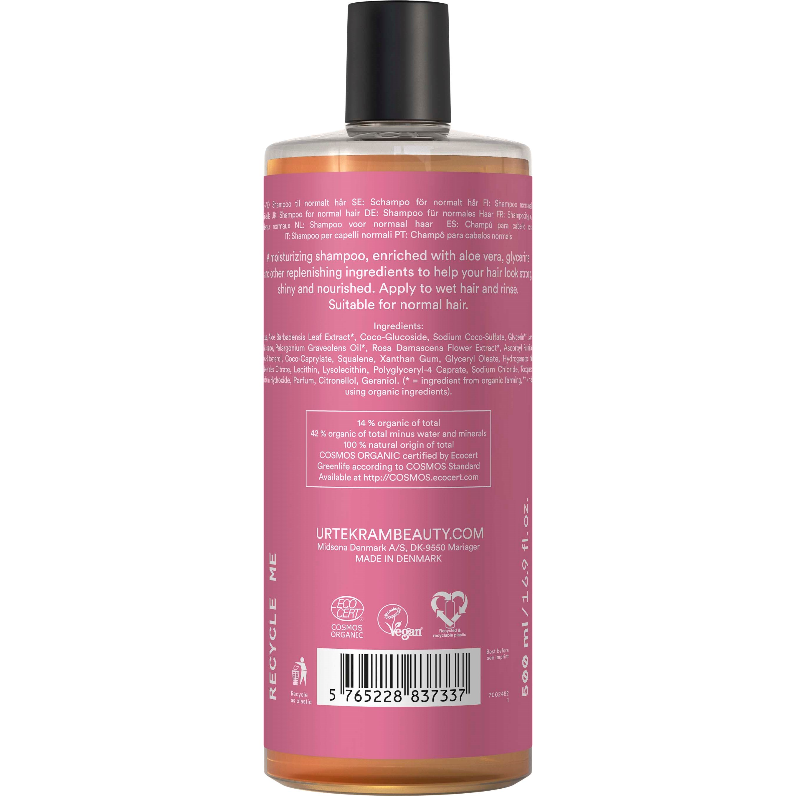 Alternativ bild 1 för Urtekram Rose For Normal Hair Shampoo Normalt Hår  500 ml