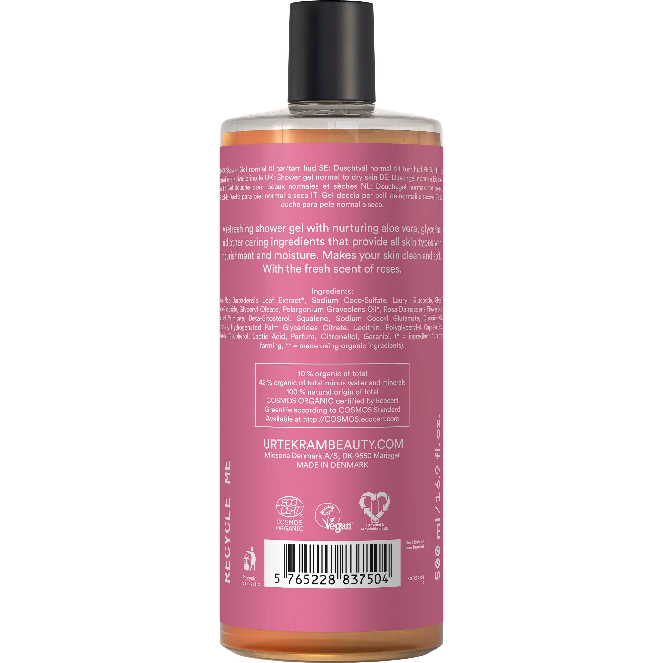Alternativ bild 1 för Urtekram Rose Shower Gel 500 ml