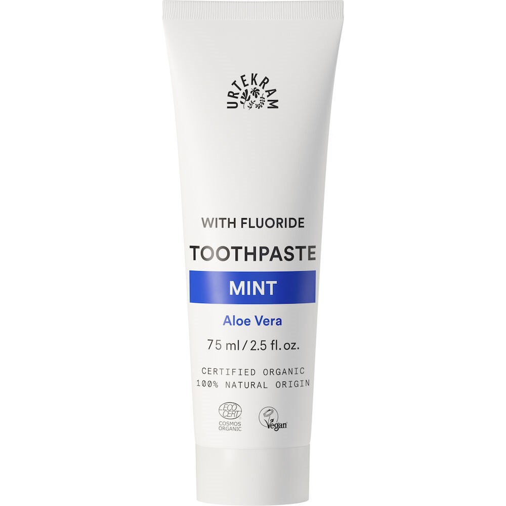 Läs mer om Urtekram Toothpaste Mint & Flour 75 ml