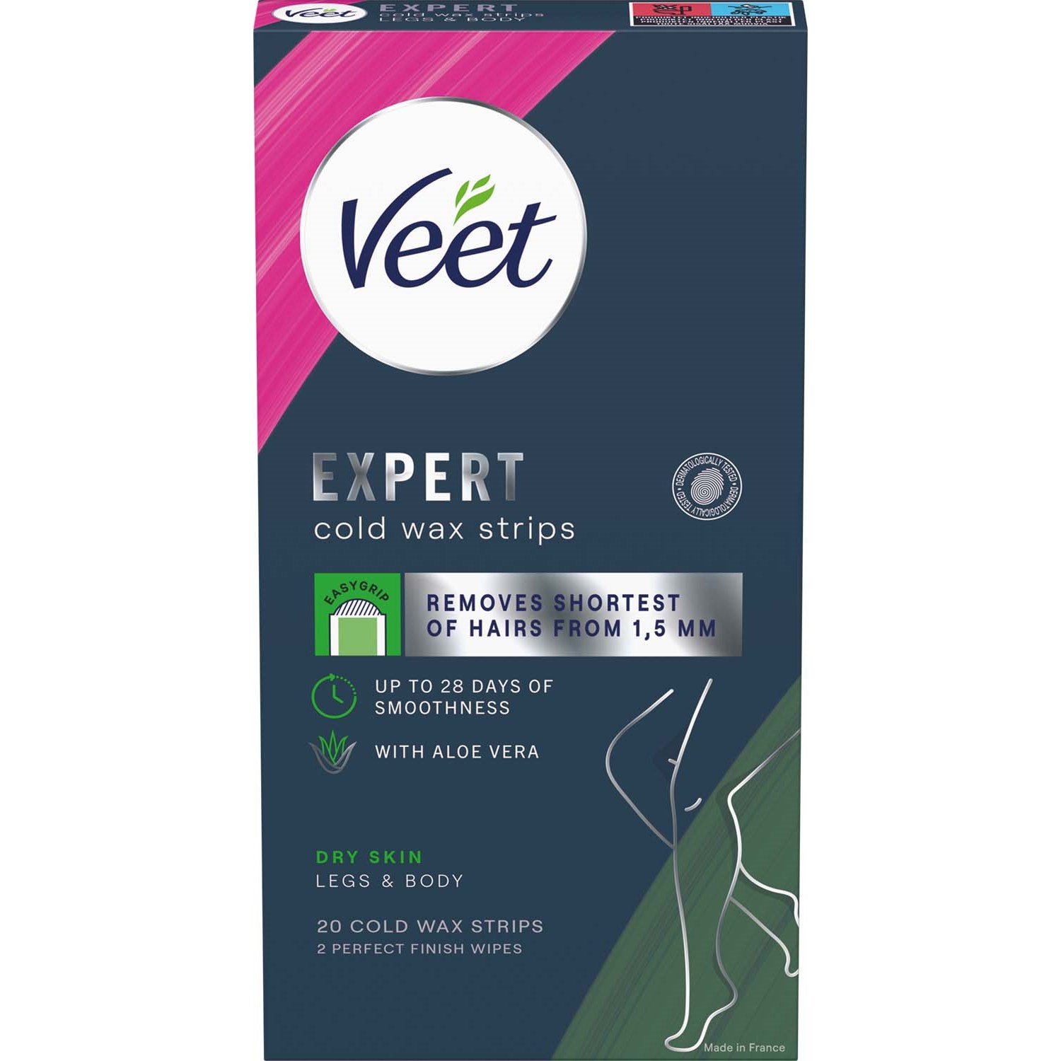 Veet Expert Cold Wax Strips Dry Skin 20 stk billede