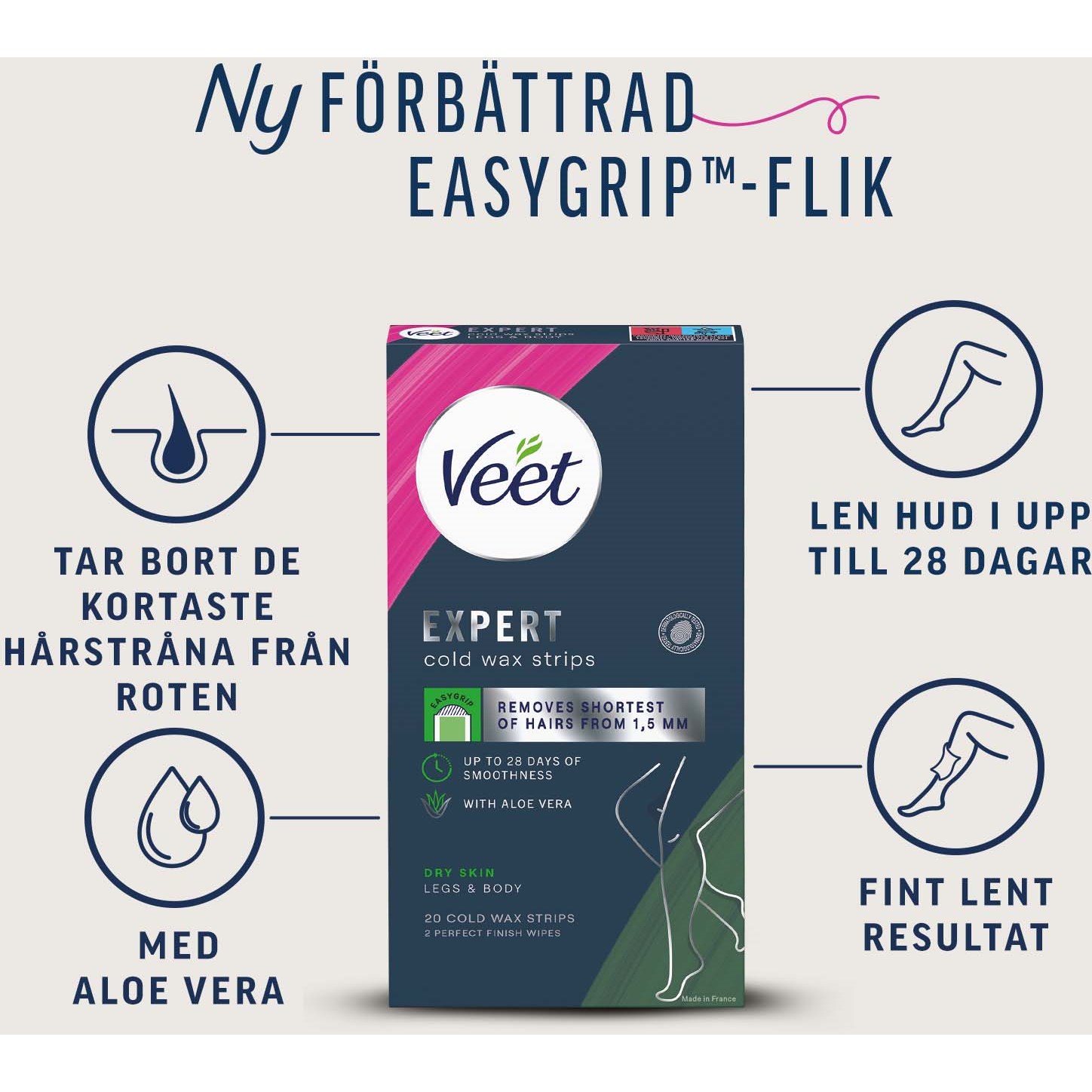 Veet Expert Cold Wax Strips Dry Skin 20 szt. (obrázok 4)