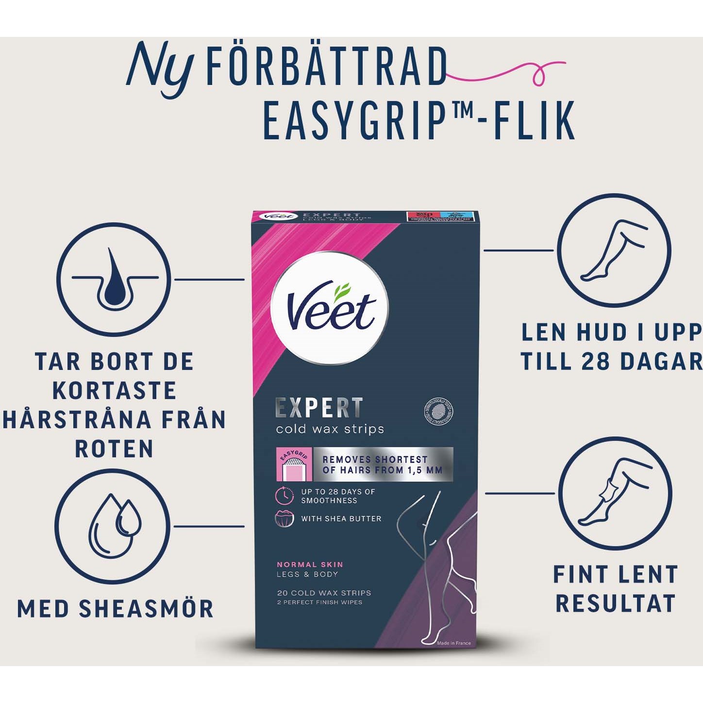 Veet Expert Cold Wax Strips Normal 20 szt. (obrázok 4)