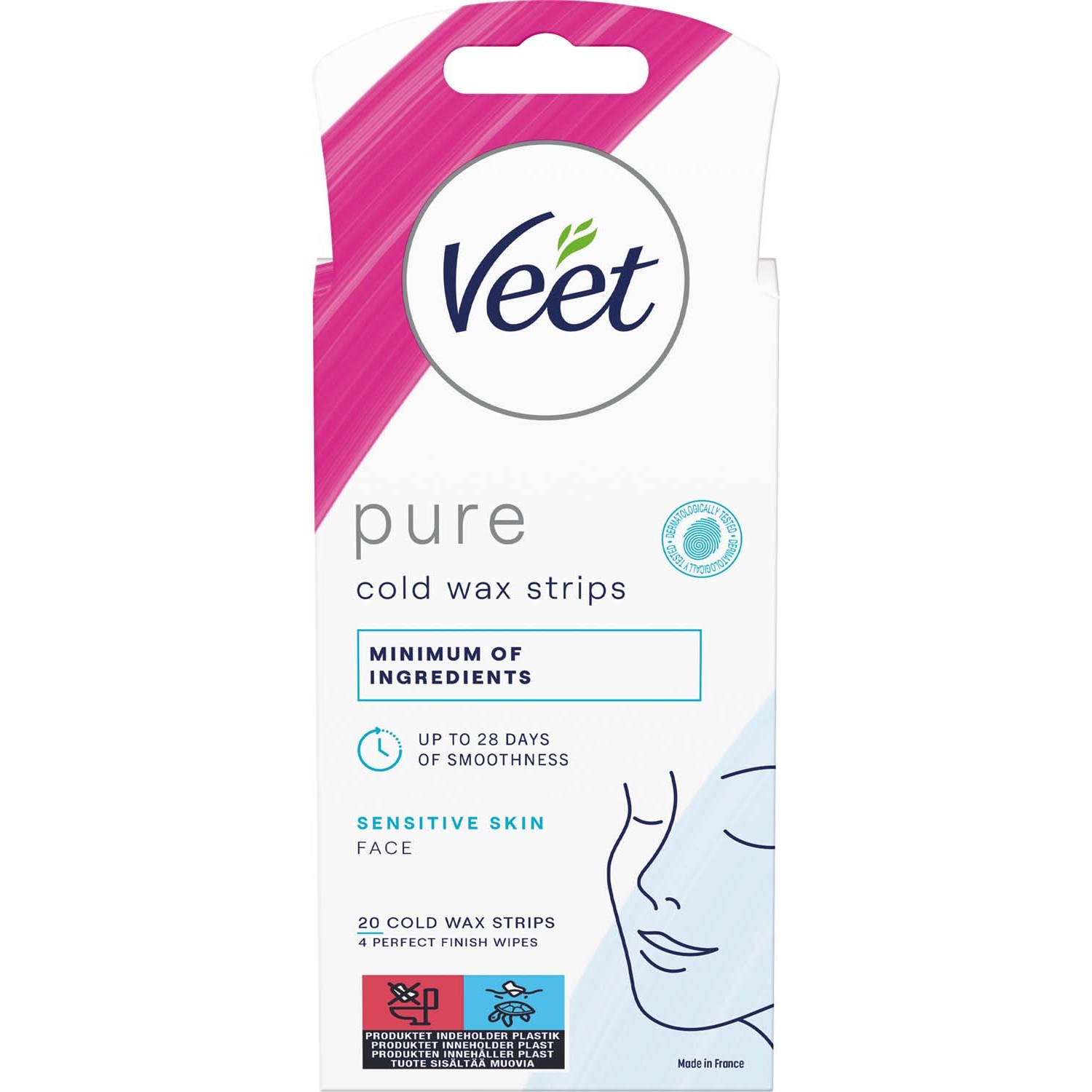 Veet Essential Inspirations Strips Face 20st 20 ml billede