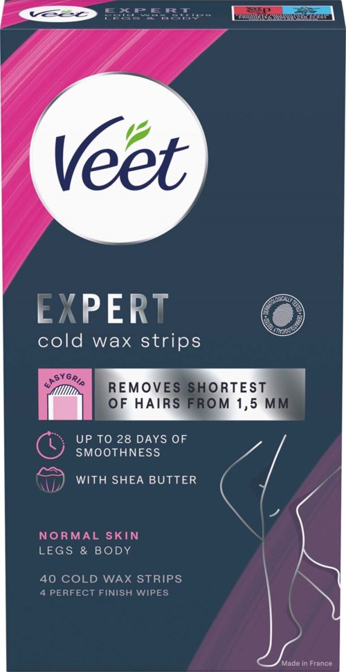 Veet Expert Cold Wax Strips Normal Skin Legs & Body 40 st