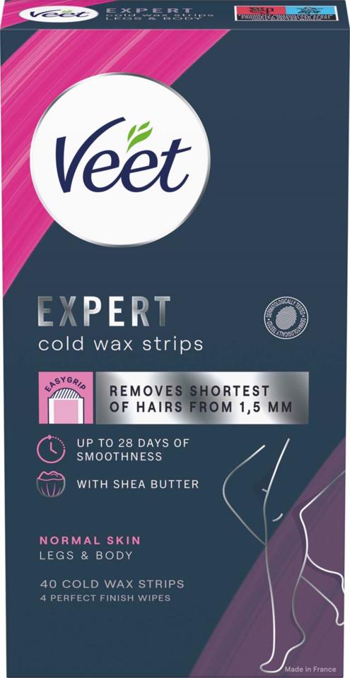 Veet Expert Cold Wax Strips Normal Skin Legs & Body 40 pcs