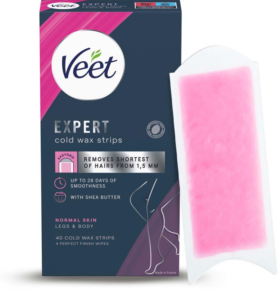 Veet Expert Cold Wax Strips Normal Skin Legs & Body 40 pcs