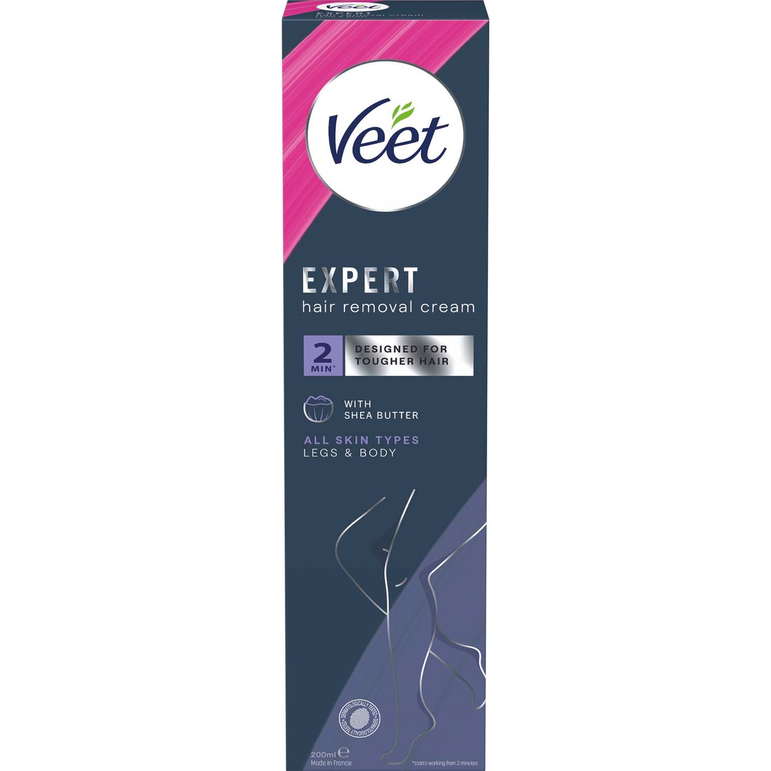 Läs mer om Veet Expert Hair Removal Cream All Skin Types Legs & Body 200 ml