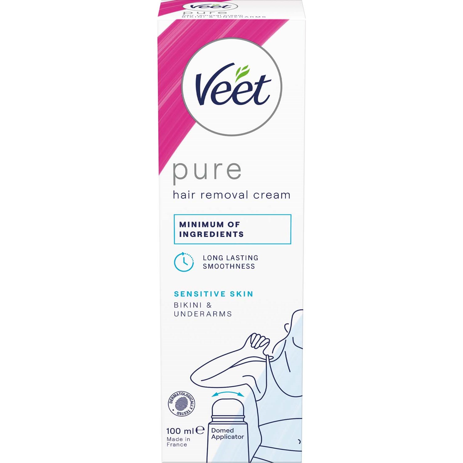 Läs mer om Veet Pure Hair Removal Cream Sensitive Skin Bikini & Underarms 100 ml