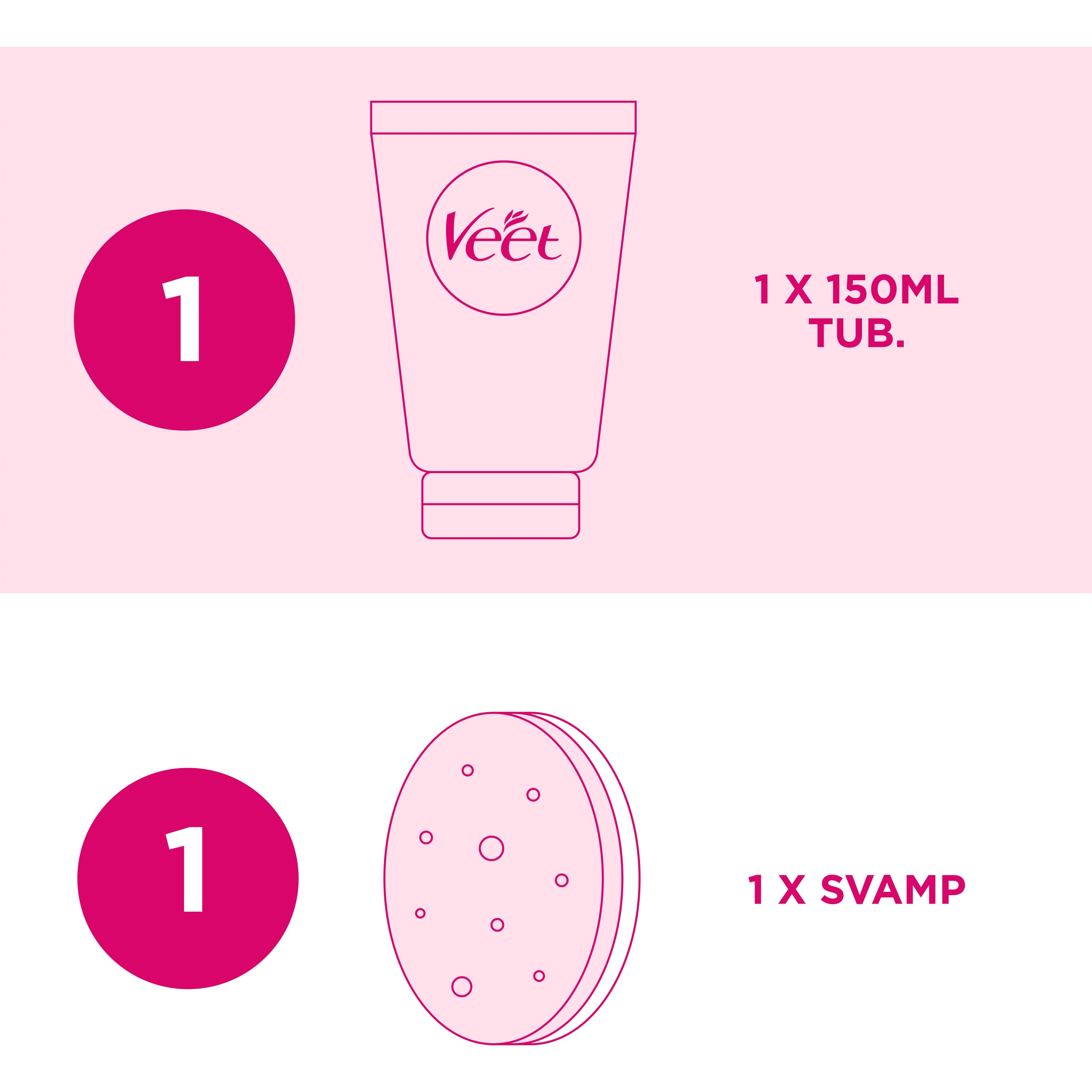 Veet Pure In Shower Hair Removal Cream Dry Skin Legs & Body 150 ml (obrázok 3)