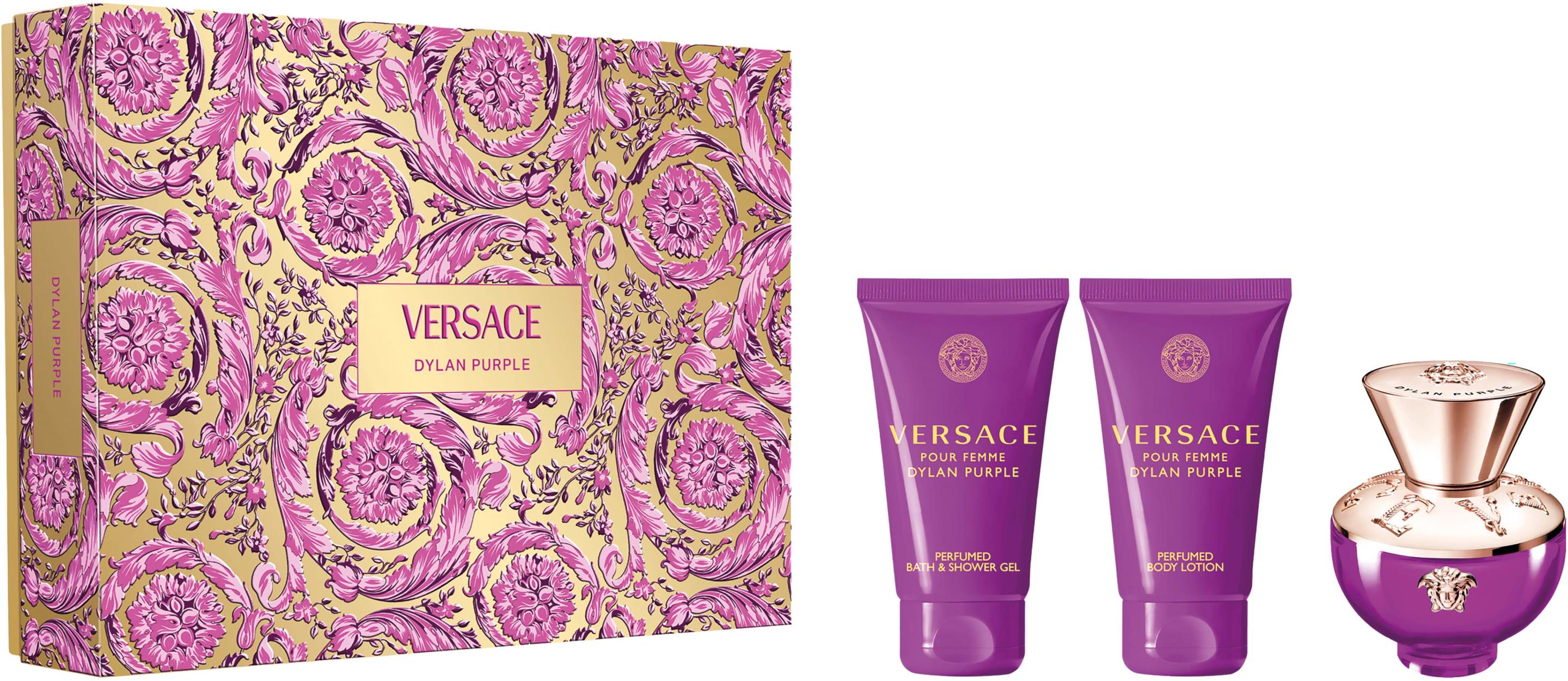 Versace Testing Kit Versace Gift Set Dylan Purple EdP + Bath & Shower Gel + Body Lotion ...