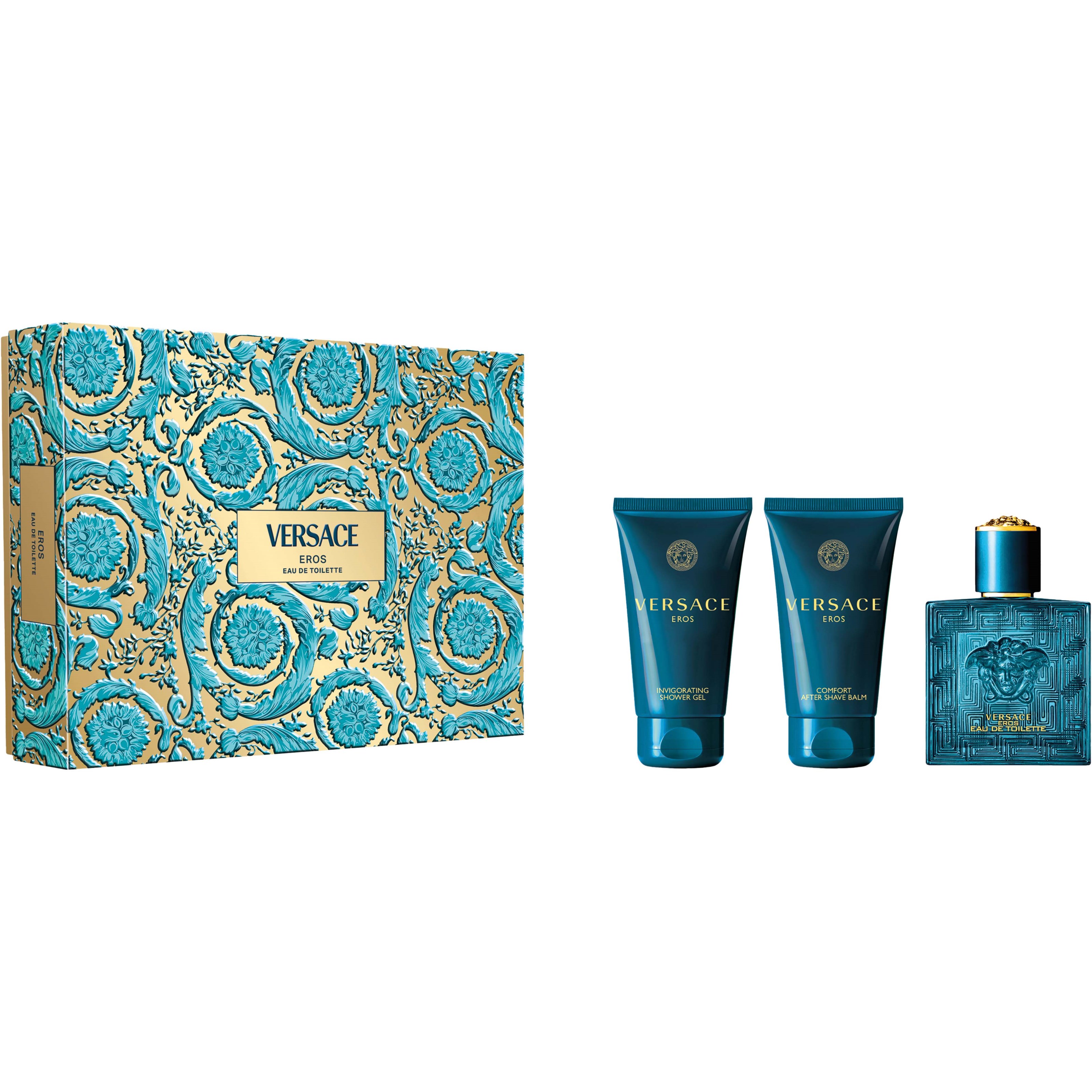 Läs mer om Versace Gift Set Eros Pour Homme EdT + Shower Gel + After Shave Balm