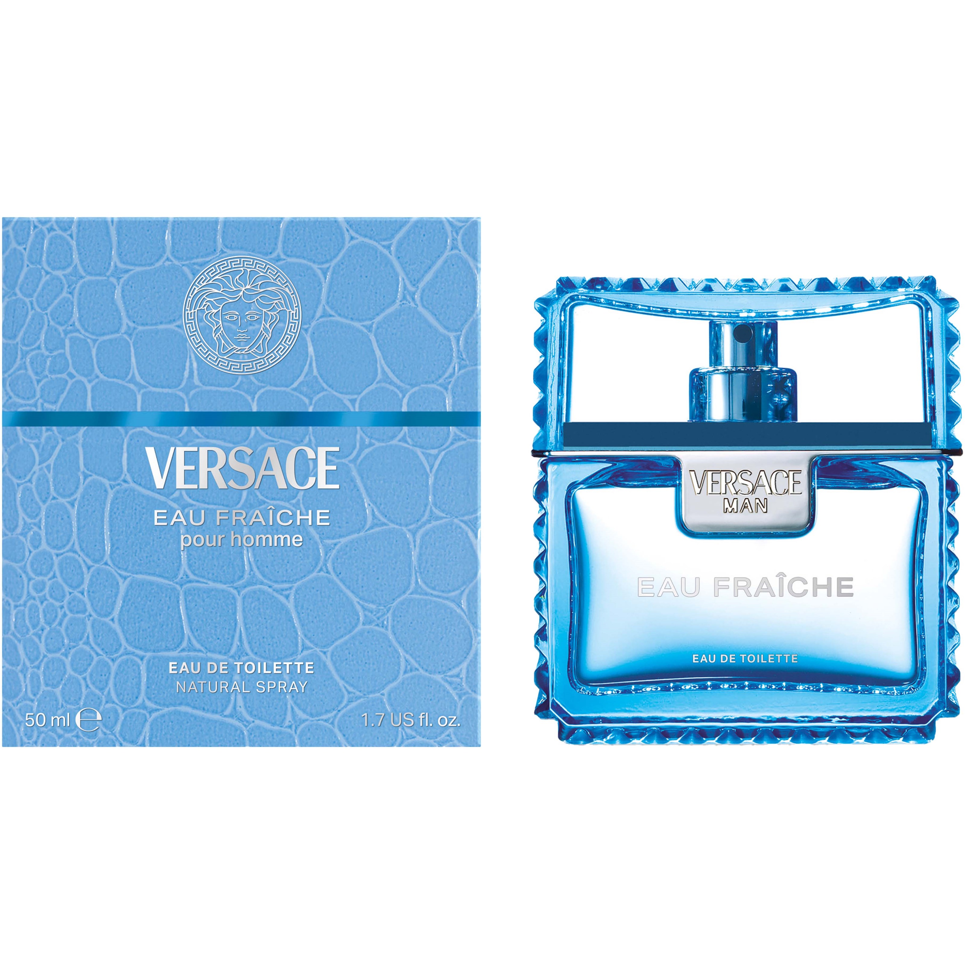 Alternativ bild 1 för Versace Man Eau Fraiche Edt Spray - Mand - 50 ml (Eau Fraiche has a Mediterranean quality with some woody notes. Top notes include lemon, bergamot, rosewood, and rose.)