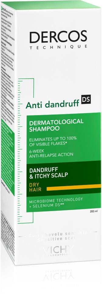 Vichy Anti-Dandruff mjällshampoo torrt hår 200 ml