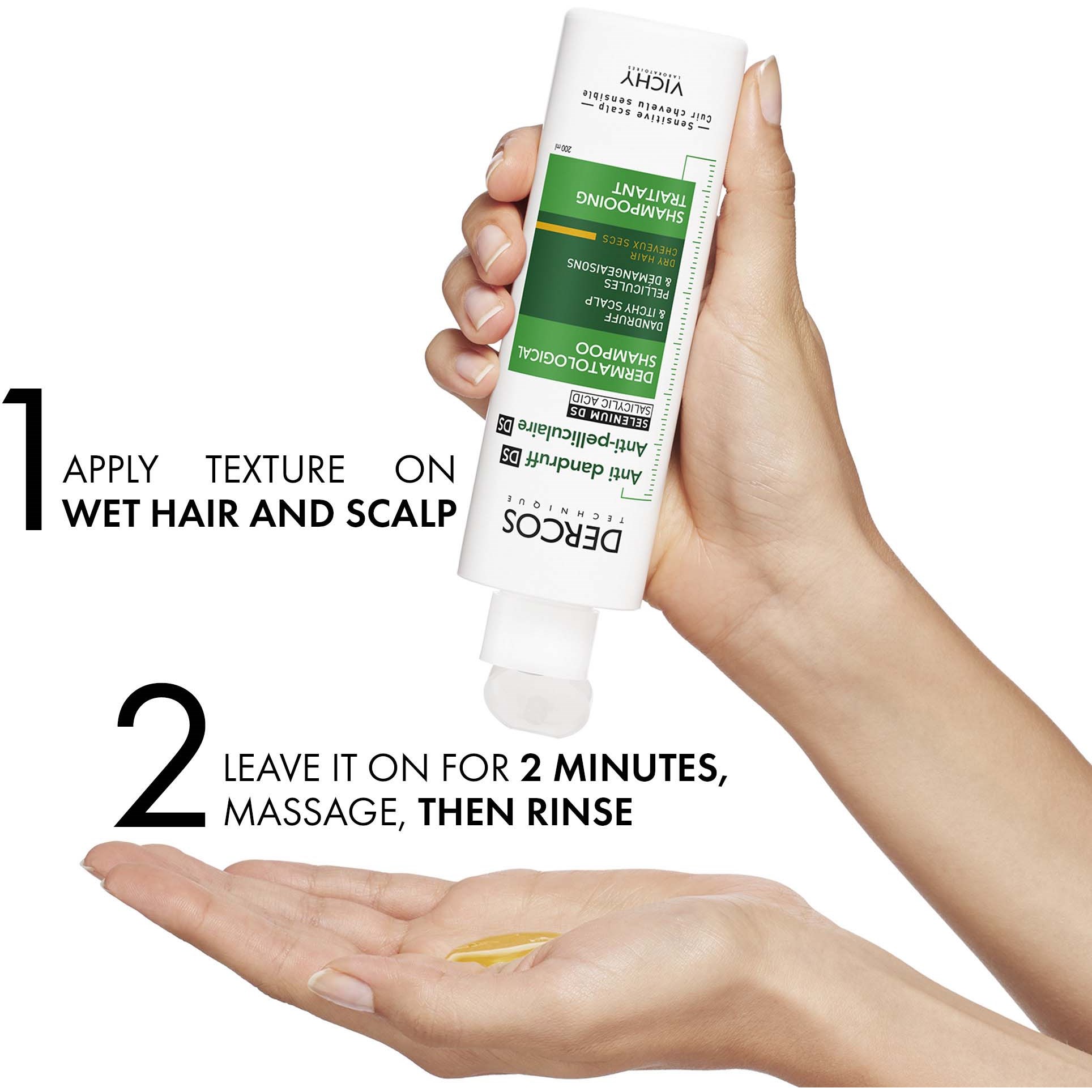 VICHY Dercos Technique Anti-dandruff Shampoo for Dry Hair (obrázok 3)