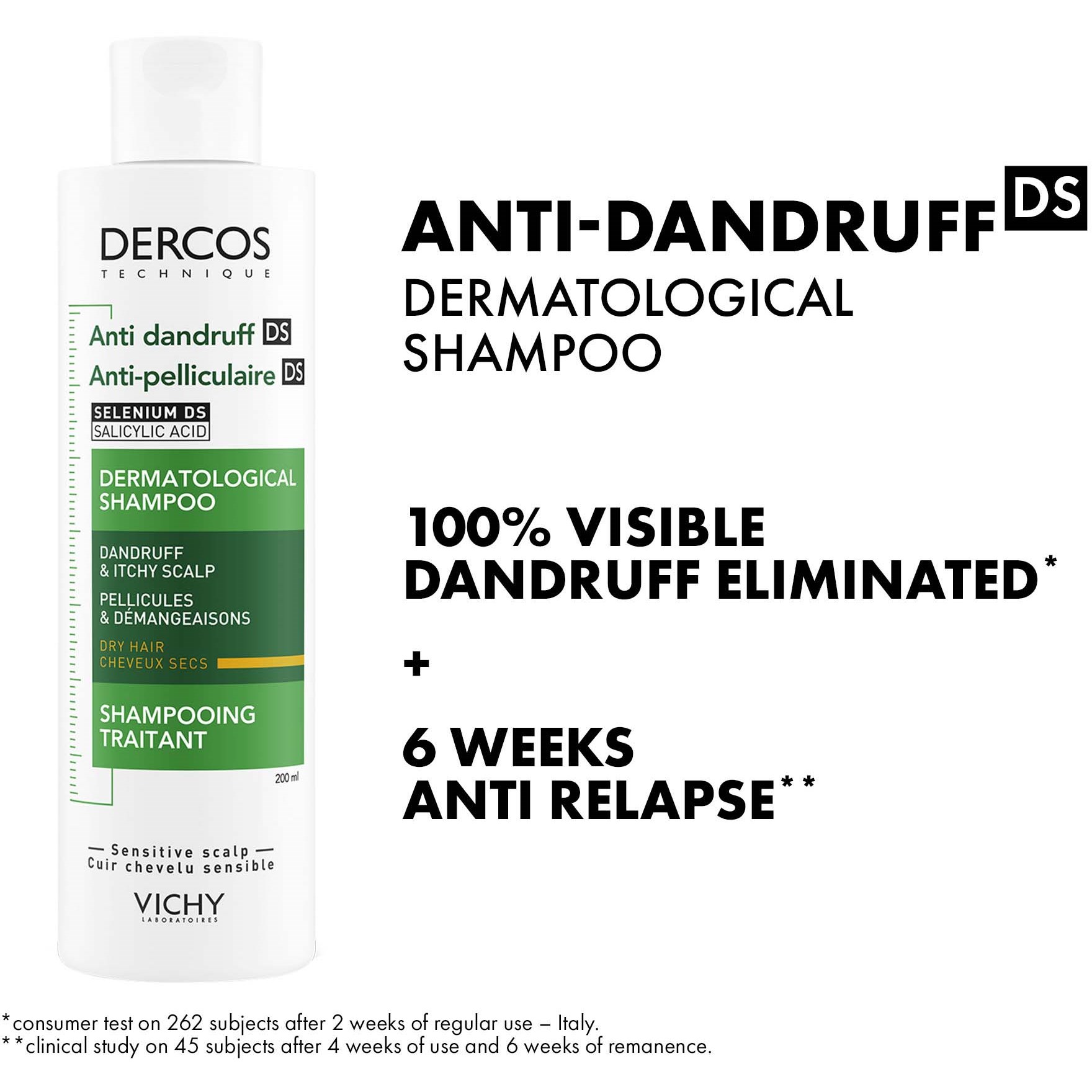 VICHY Dercos Technique Anti-dandruff Shampoo for Dry Hair (obrázok 6)