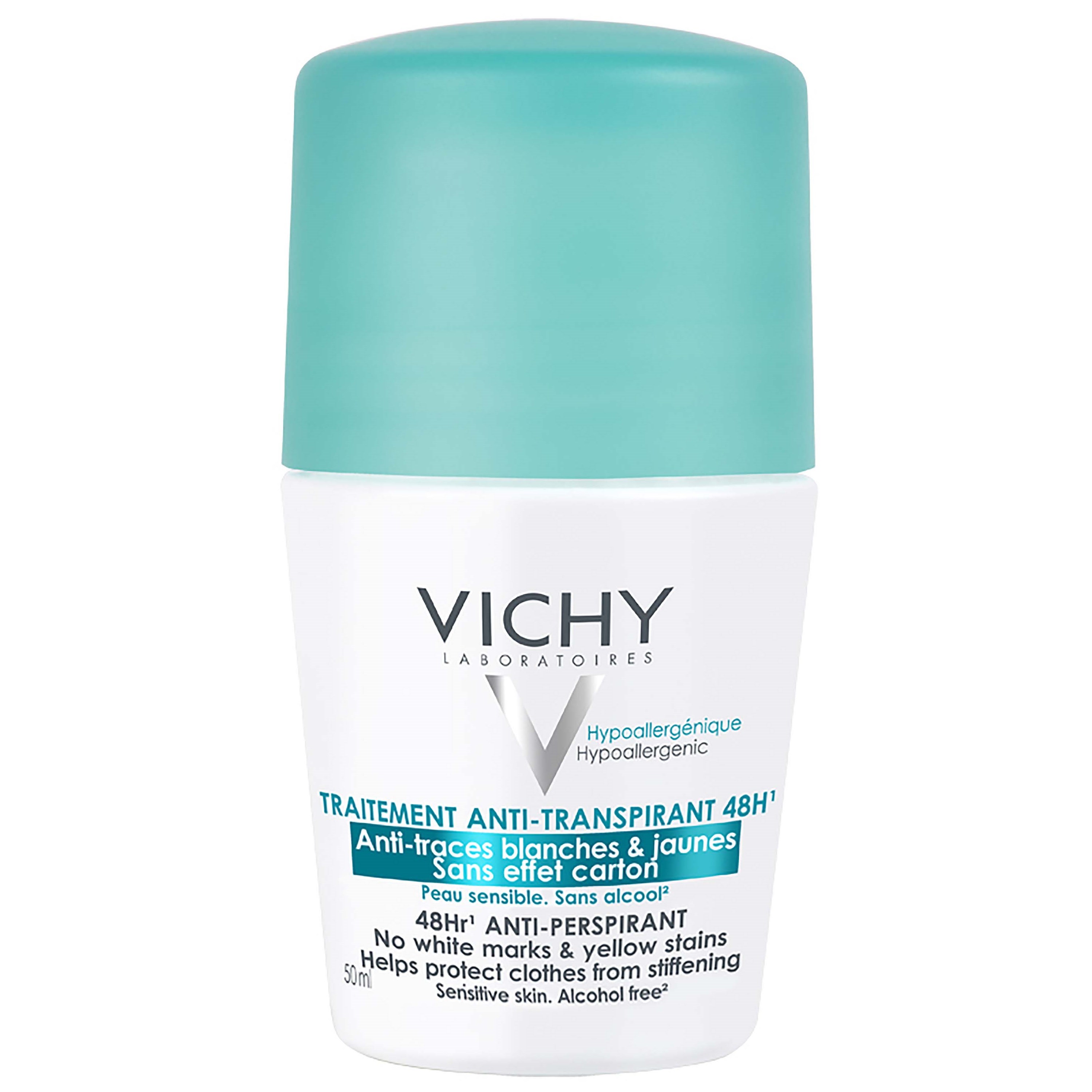 Läs mer om VICHY Anti-Trace antiperspirant deodorant roll-on 48h
