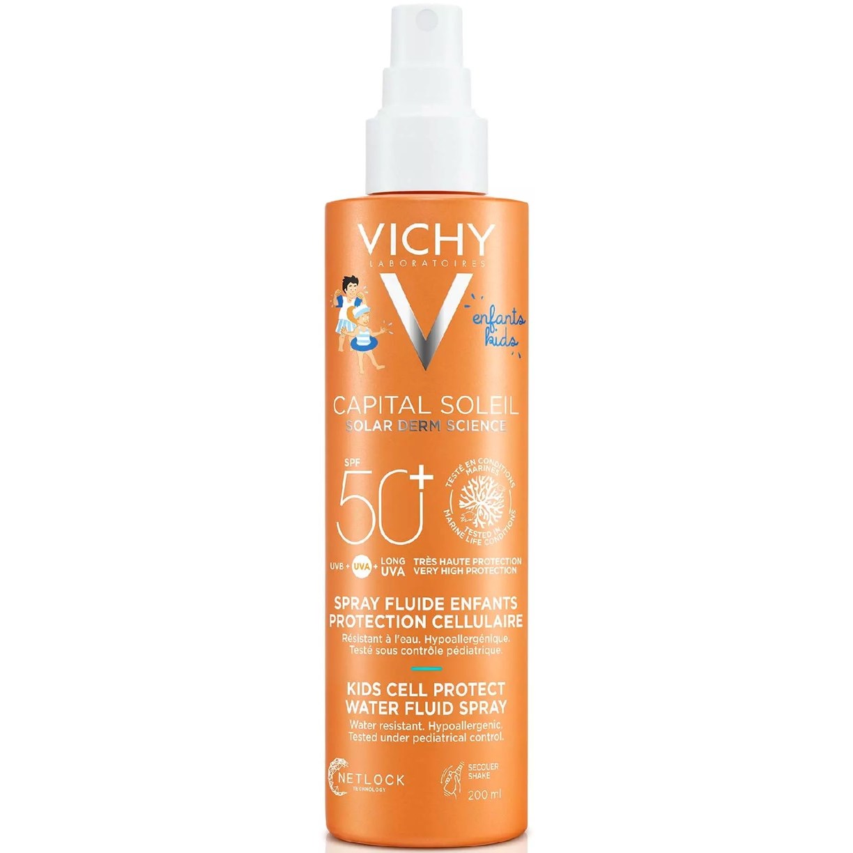 VICHY Capital Soleil Kids Cell Protect UV spray SPF50+ 200 ml billede