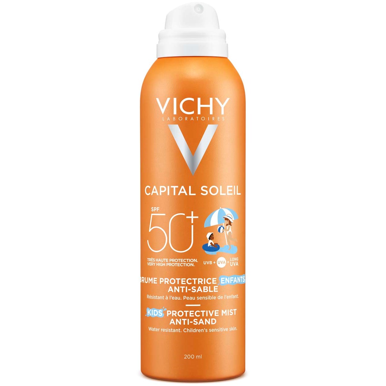 VICHY Capital Soleil Kids Protective Mist Anti-sand SPF50+ 200 ml billede