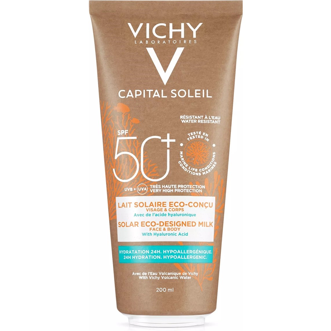 VICHY Capital Soleil Ultra Hydrating Protective Milk SPF50+ 200 m billede