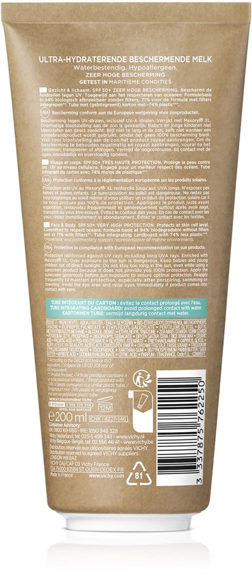 VICHY Capital Soleil Ultra Hydrating Protective Milk SPF50+ 200 ml