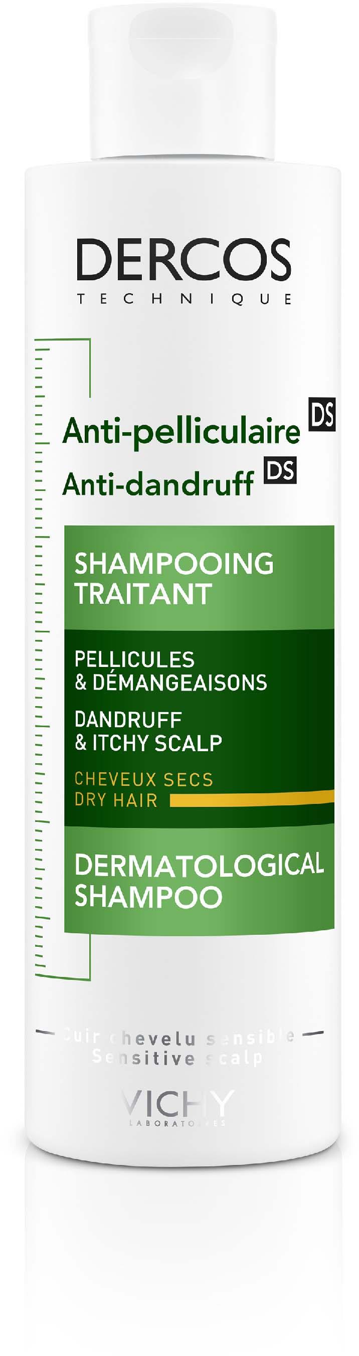 VICHY Dercos Technique Anti-Dandruff mjällshampoo torrt hår 200 ml