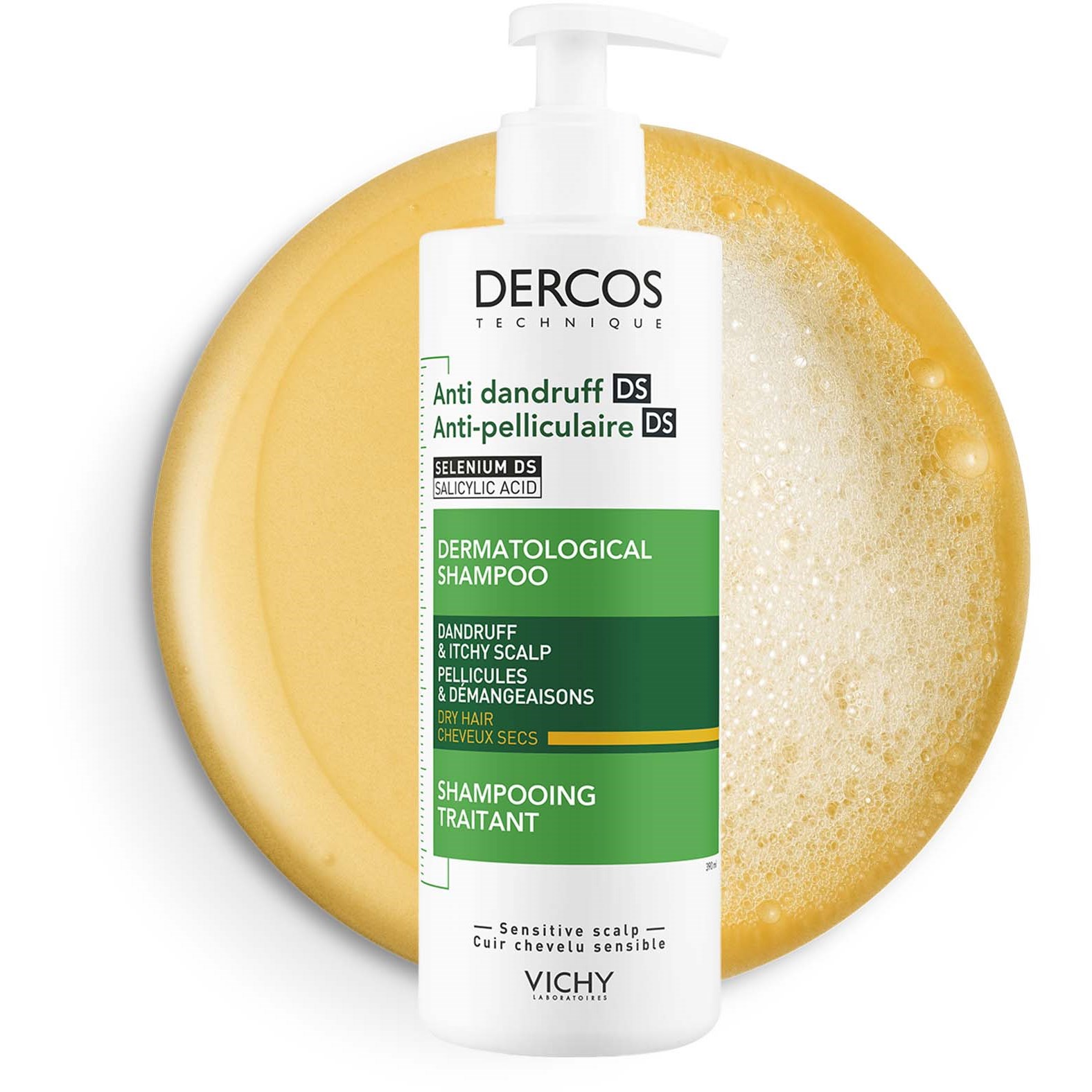 VICHY Dercos Technique Anti-Dandruff Shampoo for Dry Hair 390 ml (obrázok 4)