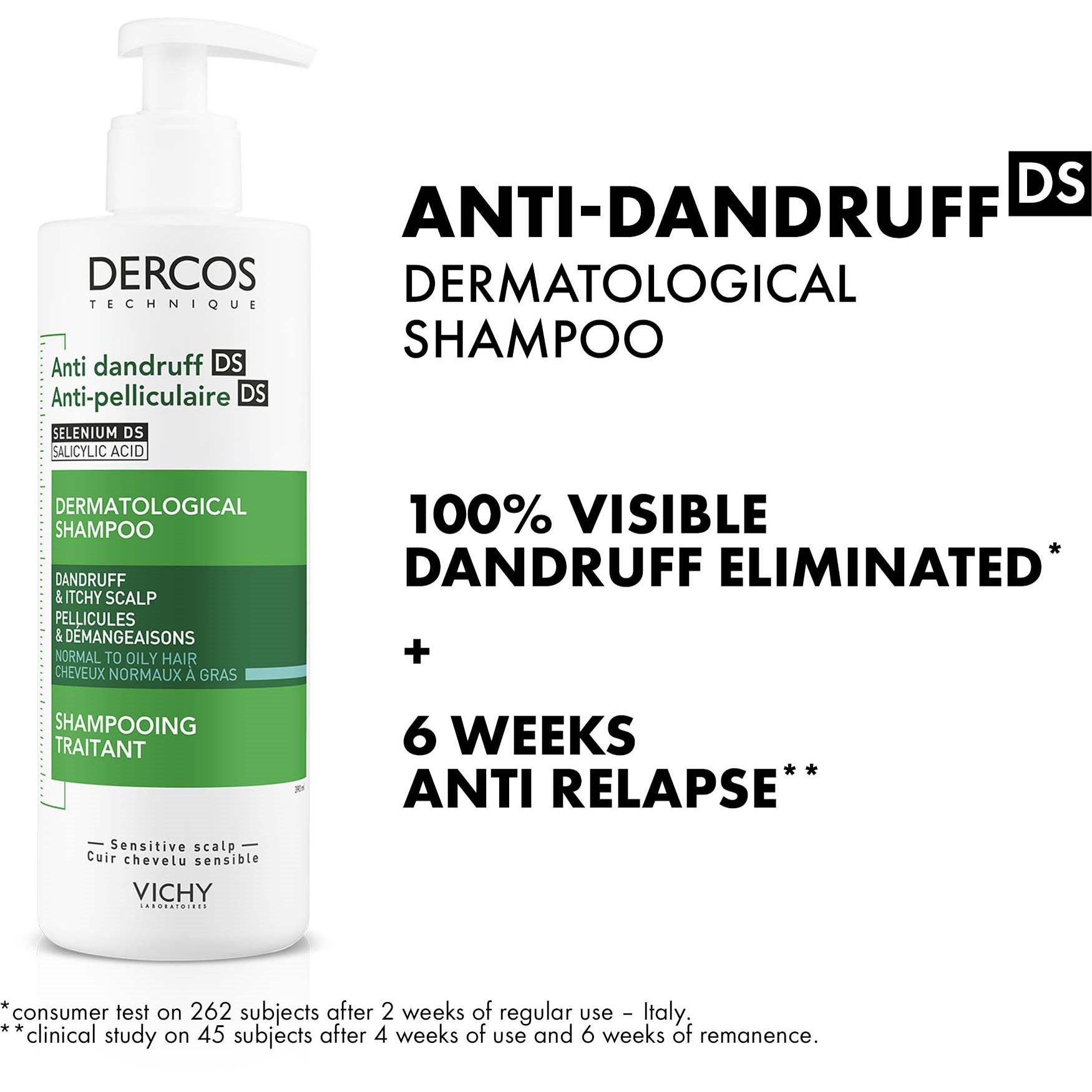 VICHY Dercos Technique Anti-Dandruff Shampoo for Normal and Oily Hair (obrázok 2)