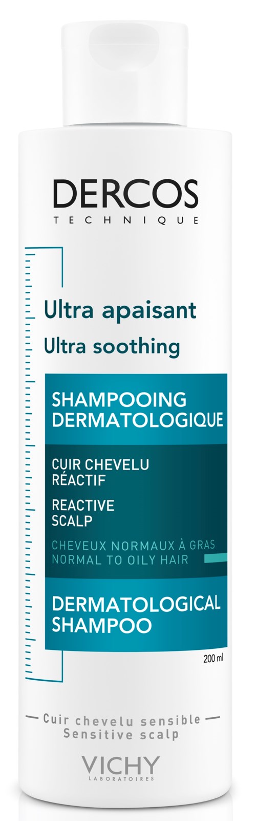 VICHY Dercos Technique Ultra Soothing Shampoo for Normal to Oily Hair 200 ml