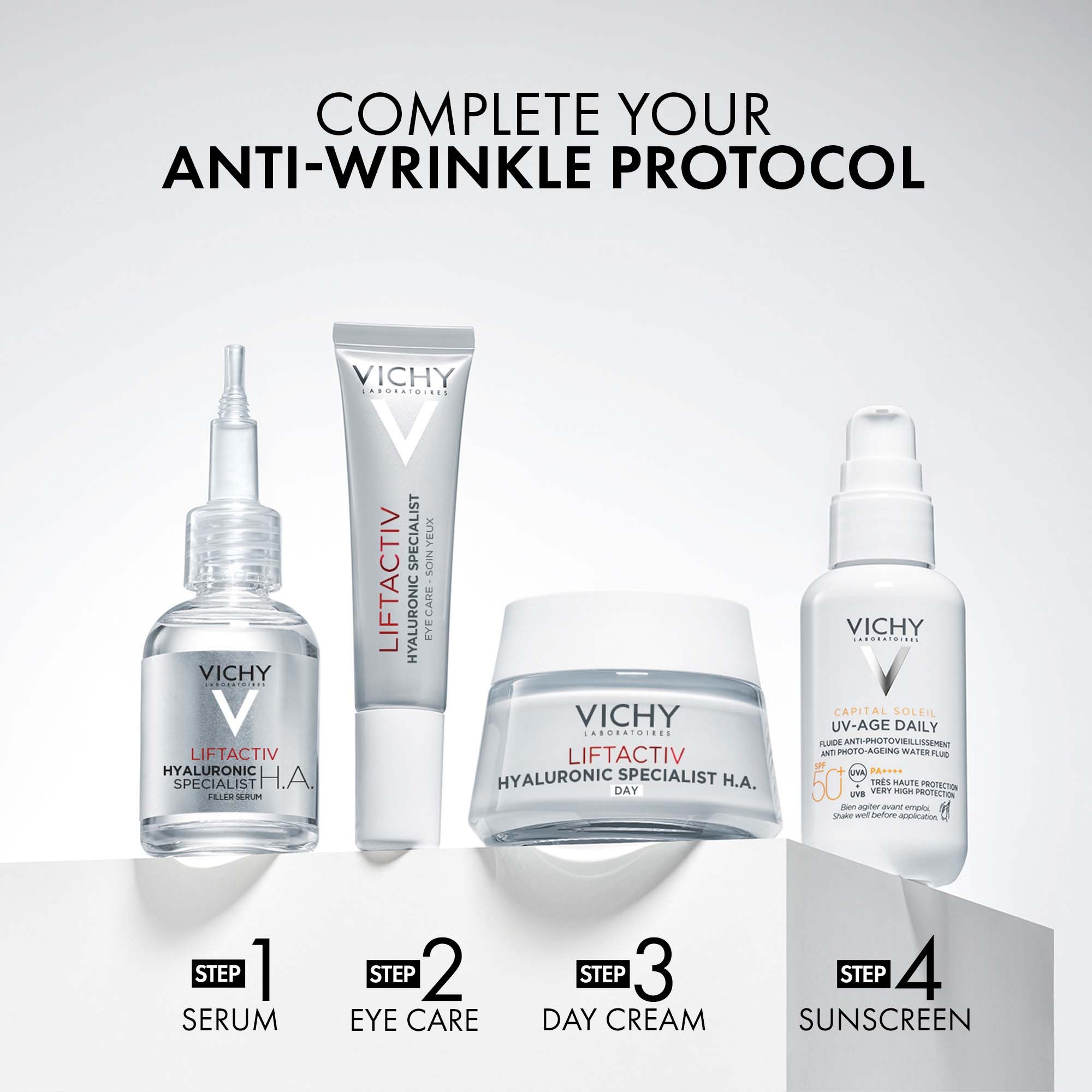 VICHY Liftactiv H.A. Anti-Wrinkle Day Cream Dry Skin 50 ml (obrázok 5)