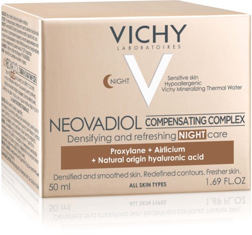 Krem na noc Vichy dla wrażliwej, suchej skóry z kwasem hialuronowym i naturalnymi składnikami, 50 ml.