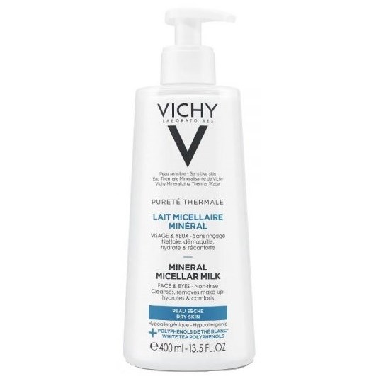 Läs mer om VICHY Pureté Thermale Mineral Micellar Milk Dry Skin 400 ml