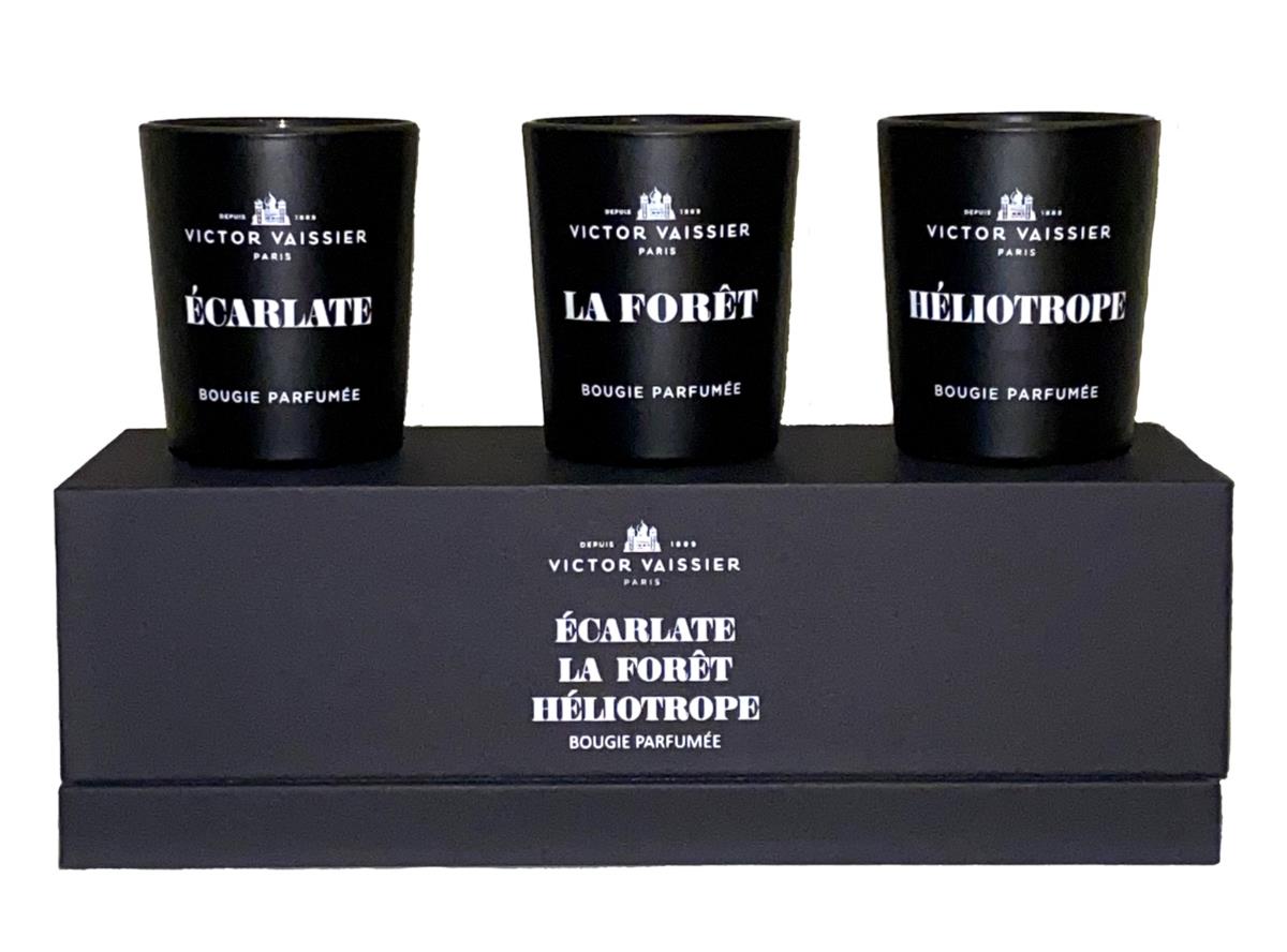 Victor Vaissier Bougie parfumée 3-set 70g (Héliotrope, Écarlate, La Fôret) 70 g