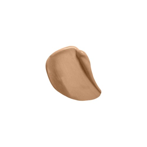 En röra av beige eller hudfärgad makeup eller foundation på en vit bakgrund.