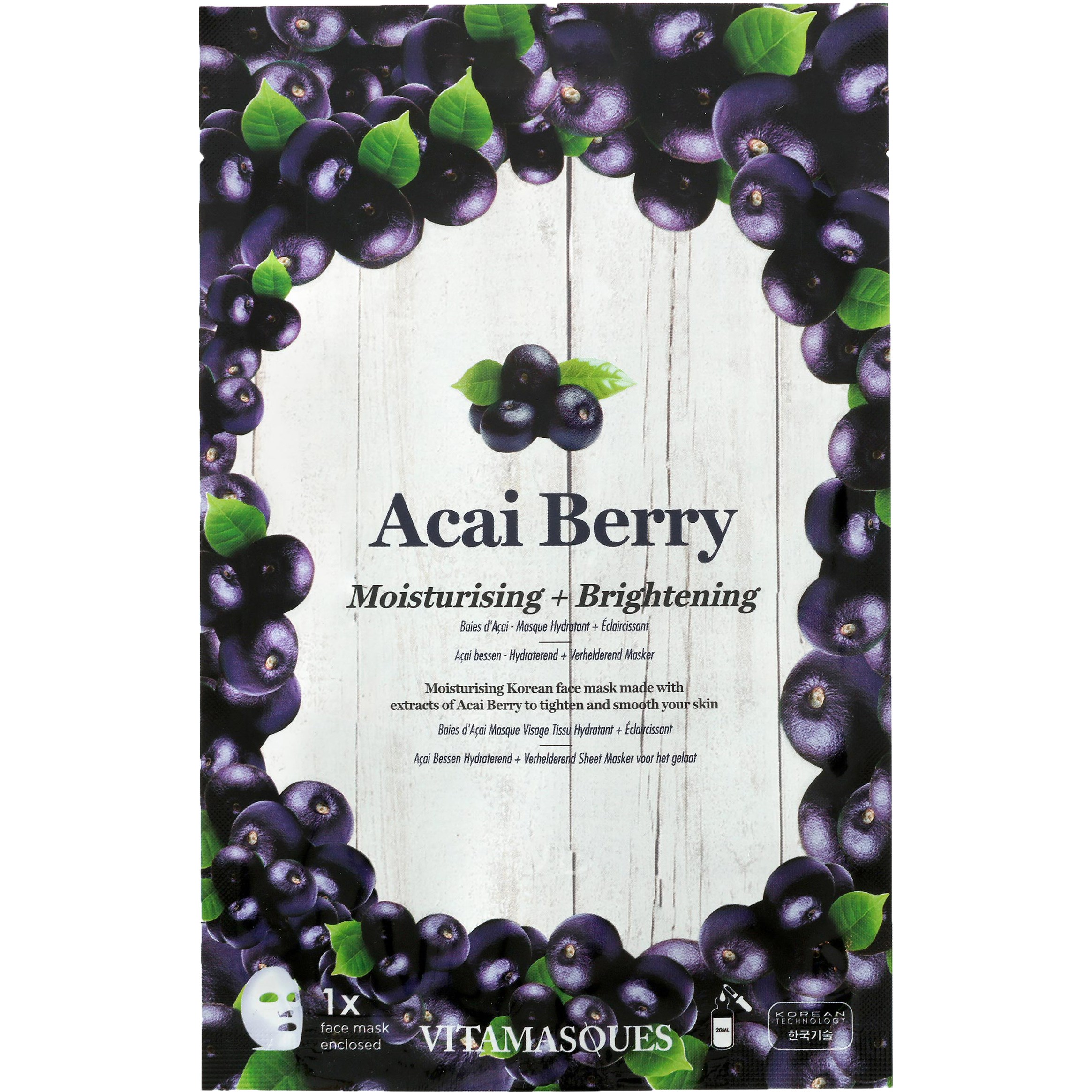 VITAMASQUES Acai Berry Sheet Mask 20 ml