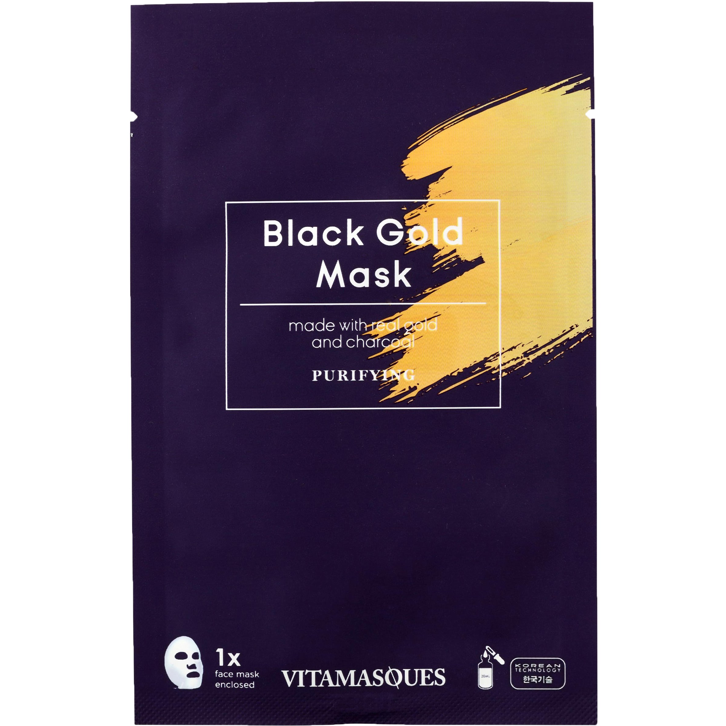 VITAMASQUES Black Gold Dust Sheet Mask 20 ml