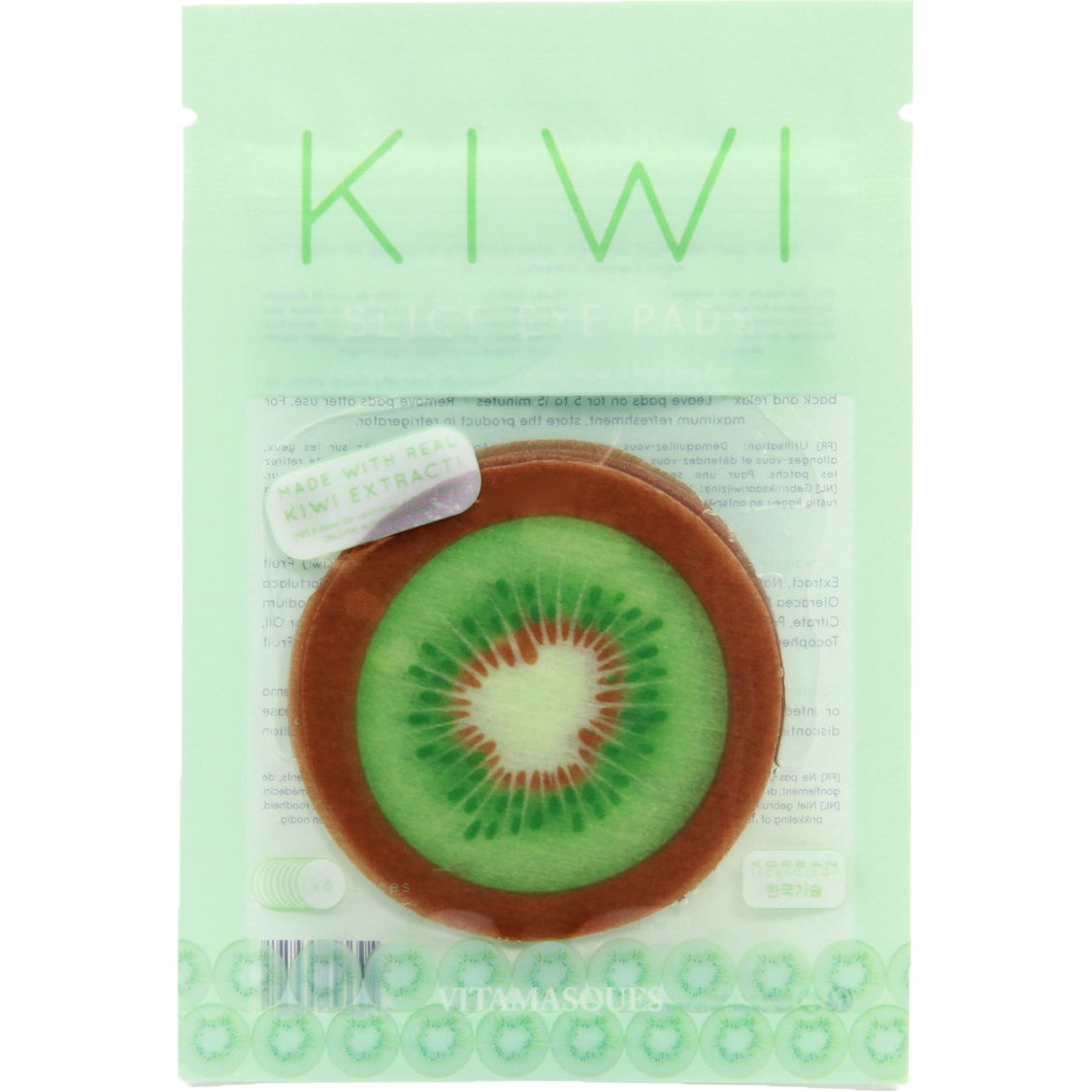 VITAMASQUES Kiwi Fruit Slice Pads - Eight Pads 11 ml