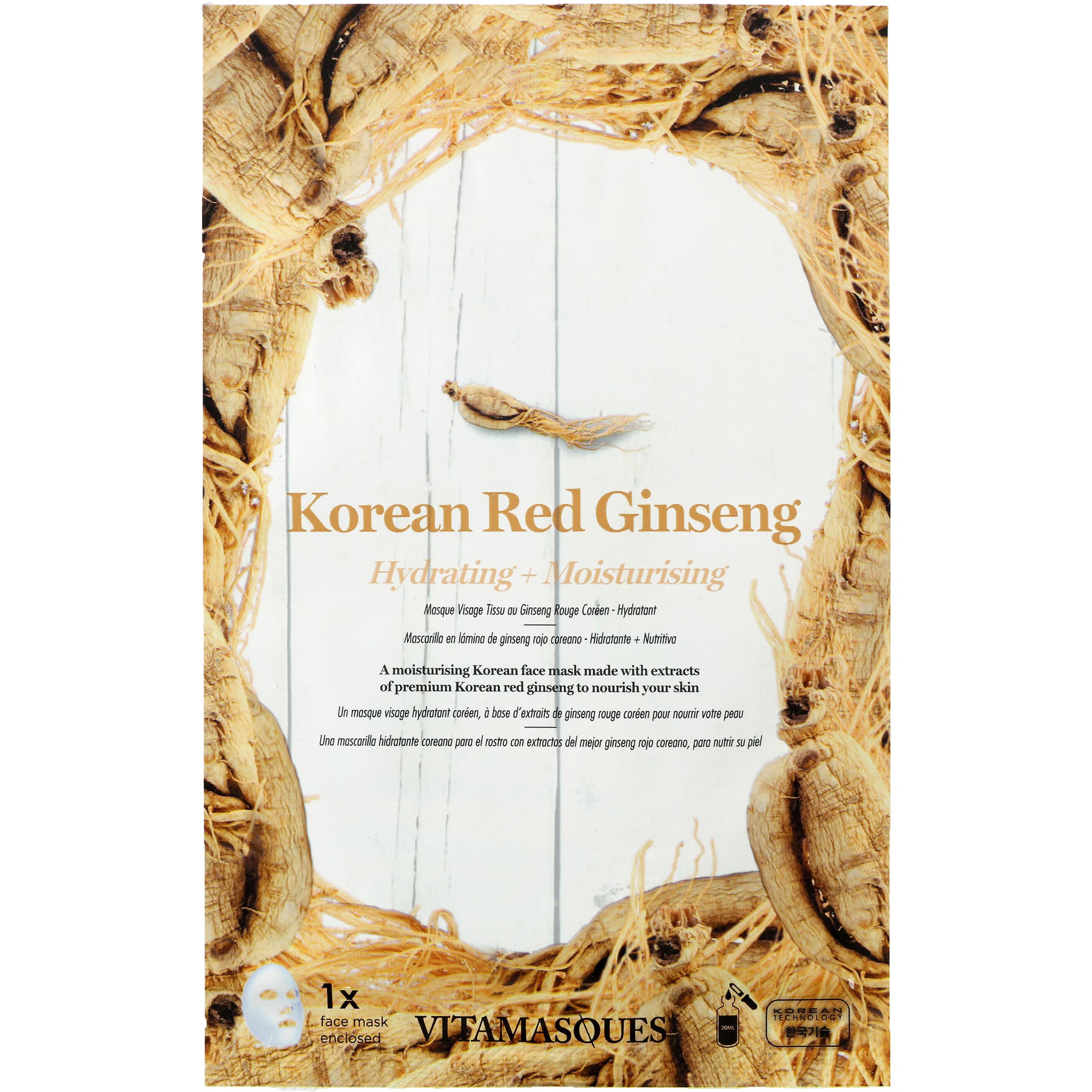 VITAMASQUES Korean Red Ginseng Sheet Mask 20 ml