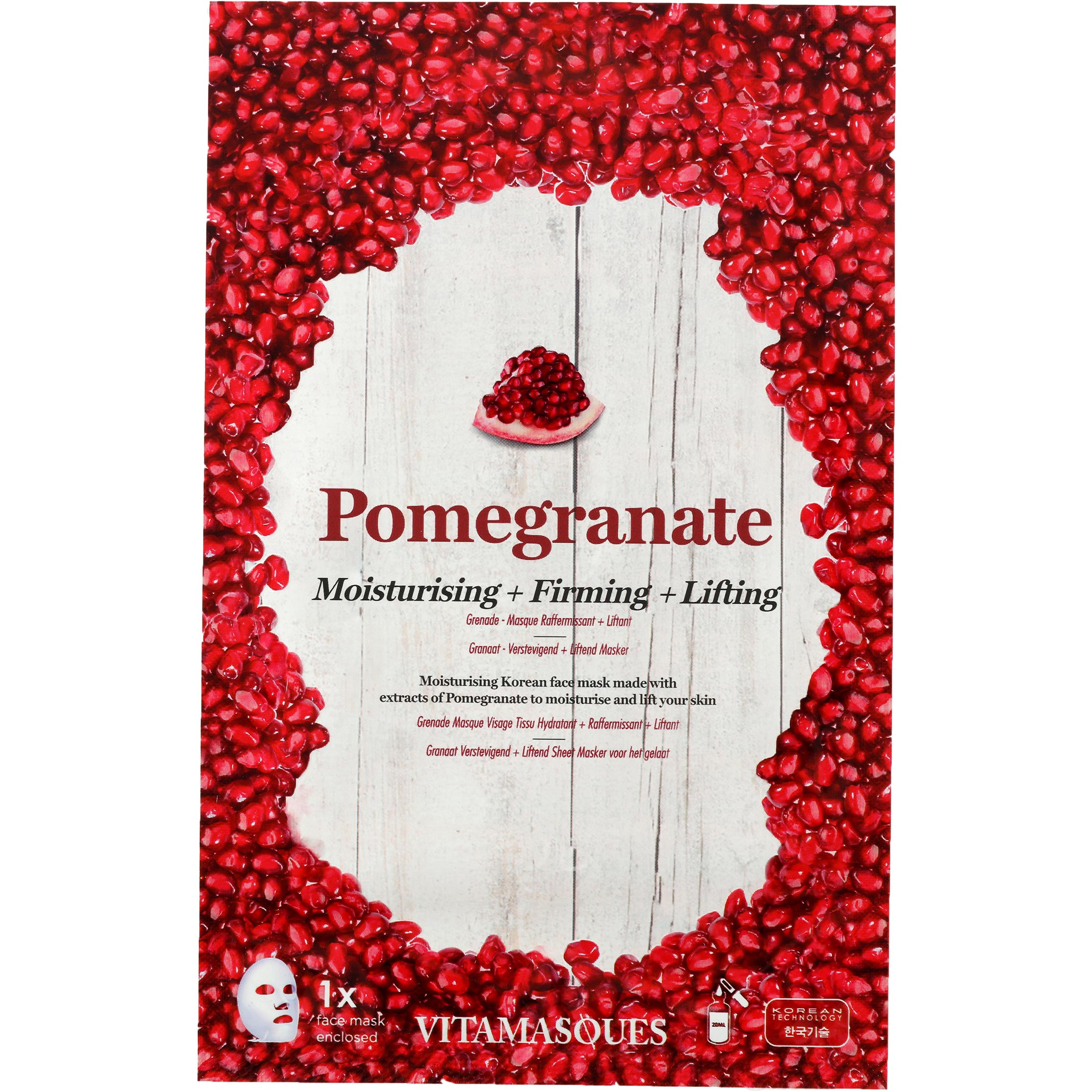 VITAMASQUES Pomegranate Sheet Mask 20 ml