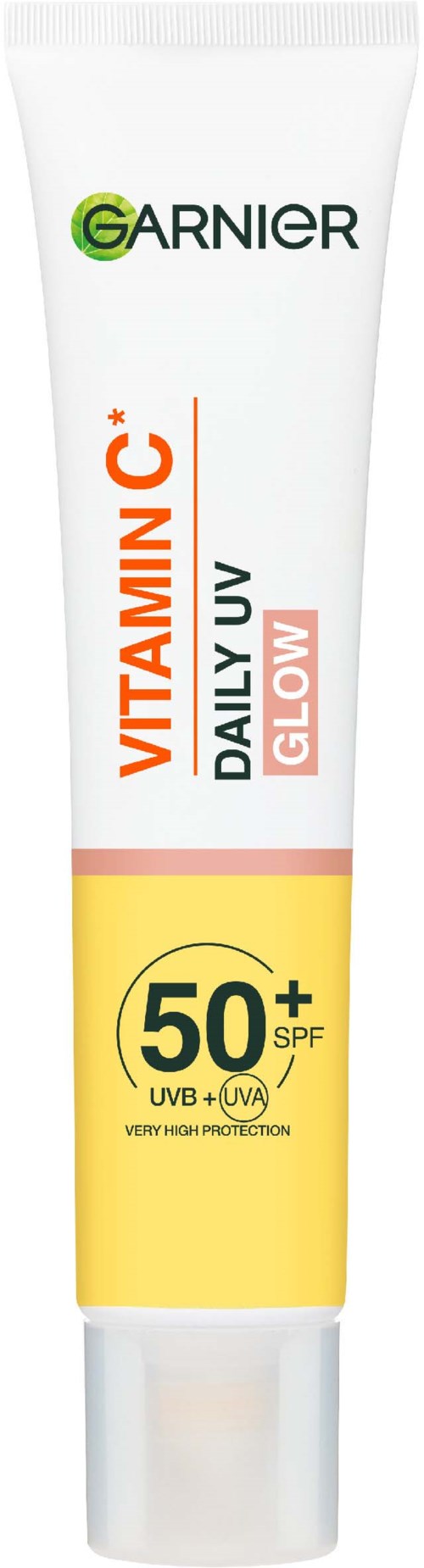 Garnier Vitamin C solskyddscreme med SPF 50+ och UVB, UVA, för dagligt bruk, för ett glow.