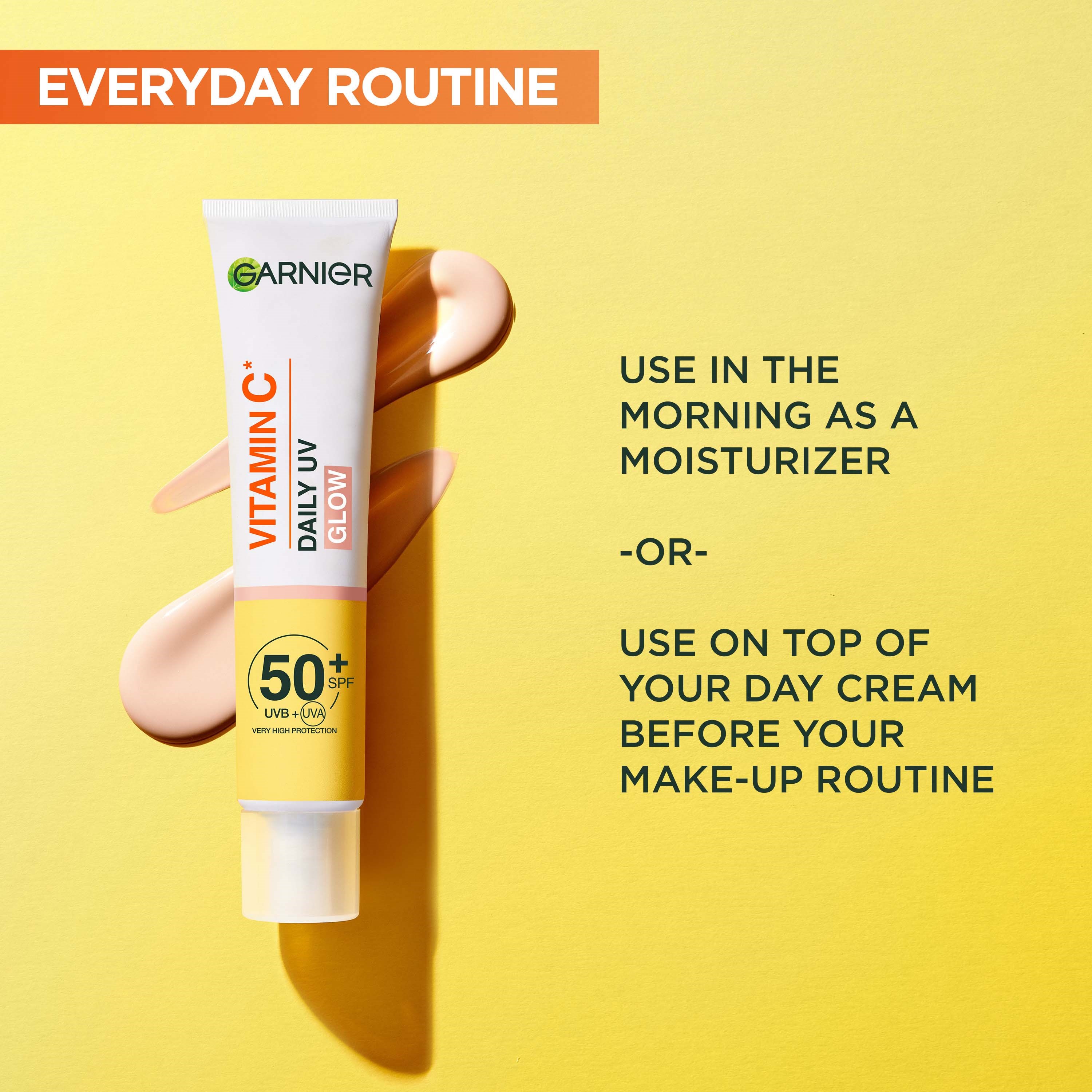 Garnier Vitamin C* Glow-Boosting Daily UV Fluid SPF50+ For Dull Skin (obrázok 6)