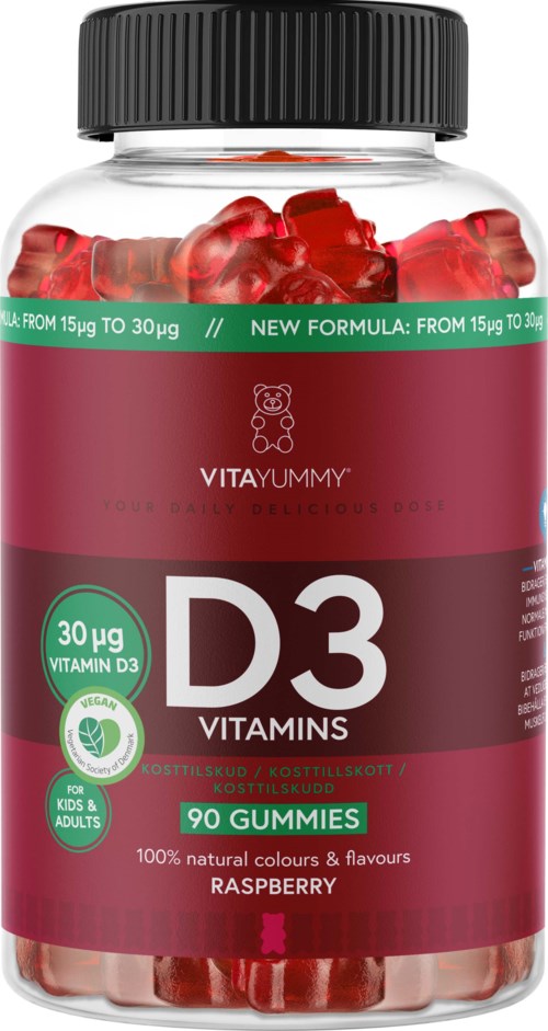 VitaYummy D3 Vitamins, Raspberry 90 st