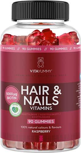 VitaYummy Hair & Nails Vitamins Raspberry 90 st