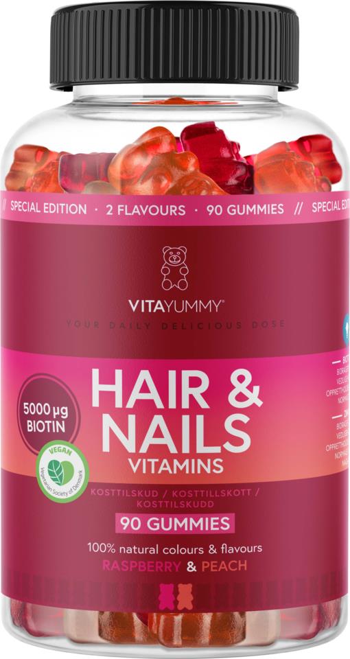 VitaYummy Hair & Nails MIX - Raspberry & Peach 90st