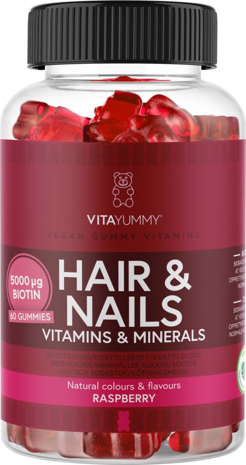 VitaYummy Hair & Nails Raspberry 60 st