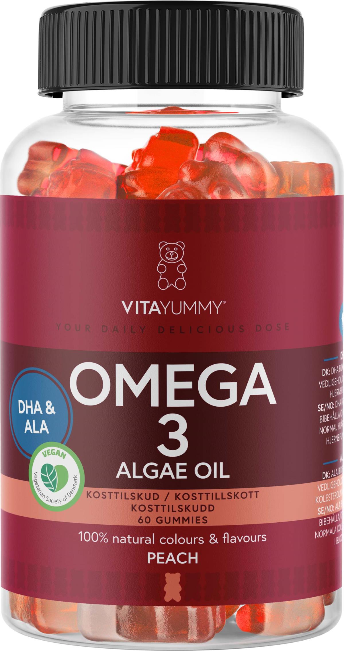 vitayummy omega 3 peach 60 stk